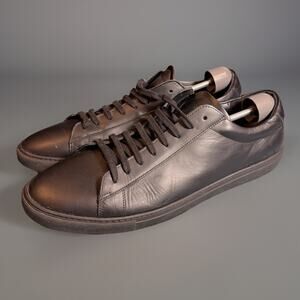 OLIVER CABELL Shoes Men's Size 15 EU 48 Black Leather Low 1 Sneakers Italy